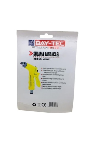 Bay-Tec MK1487 Çiçek Bahçe Sulama Tabancası Plastik Kaplama 1/2"
