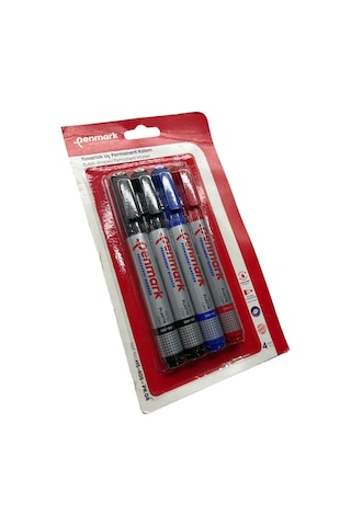 Permanent Marker Yuvarlak Uç 4 Lu Vakumlu Blister 8683181701823 Hs-405-pk 04 709713