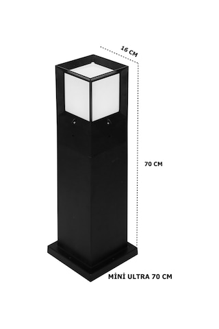 Bahçe Aydınlatma Mini Ultra 70cm Bahçe Yol Aydınlatması Dış Mekan Bahçe Lambası E27 Ip54 Çok Renkli