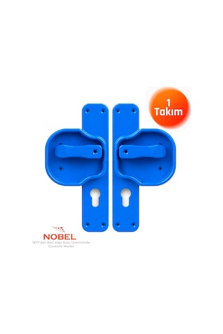 Okul Kapı Kolu Kreş, Anaokulu Ve Sınıf Kapıları İçin Çocuk Korumalı Emniyetli Dayanıklı Plastik Kapı Kolu - Mavi