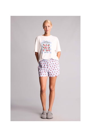 Defacto Regular Fıt Kısa Kollu 2li Açık Mavi Şortlu Pijama Takımı H6378ax26hsbe250 Mavi-be250