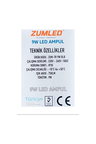 Hubrendy Tedarik Zumled 9w Beyaz Led Ampul Royaleks-201