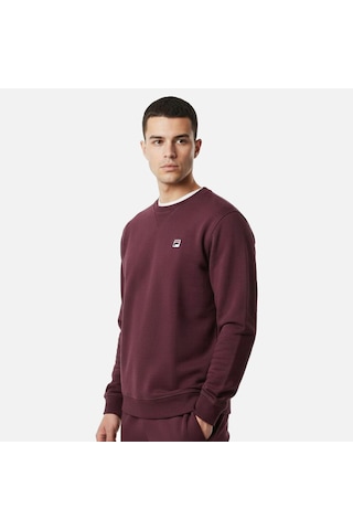 Mürdüm Fila Erkek Sweatshirt Biella Crewneck Fam1099.30065 Mürdüm