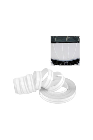 Cbtx 12MM 9.8M Kendinden Yapışkanlı Dekoratif Araç Şerit Bant Hattı Beyaz