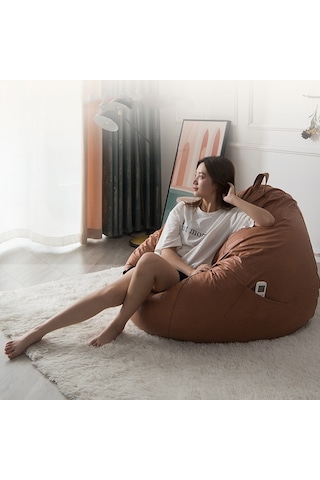 Sones 100x110cm Fasulye Torbası Sandalye Su Geçirmez Teknoloji Kumaş Kılıf Sarı