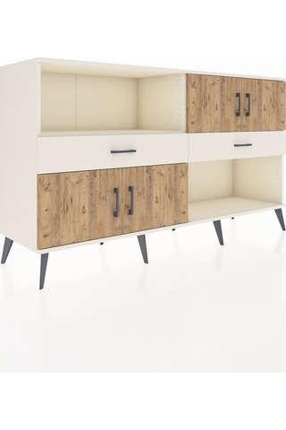 Hyperion Konsol 8 Raflı 3 Çekmeceli Tek Kapaklı 176x44x99 Aytaşı Aytaşı-çam/aytaşı
