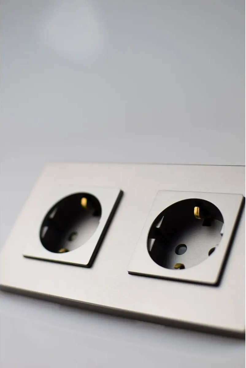 Vo'stabl Çiftli, İki Kişilik Gri Priz, Topraklama, Koruyucu Kapaklar. 145892878 102