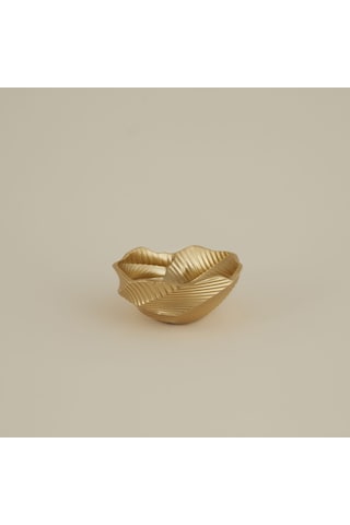 Karaca Home New Year Yılbaşı Lana Dekoratif Orta Kase Gold 14,3 X14,8 X 6,5 Cm