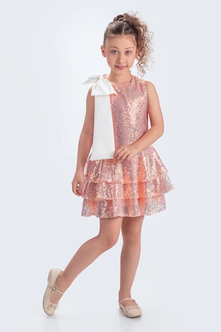 Etekli Şık Elbise Pullu 3 Kat SOMON