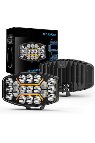 Kamyon Tır Traktör Off Road Jeep 10 İnç Oval Sis Farı 12-24 Volt