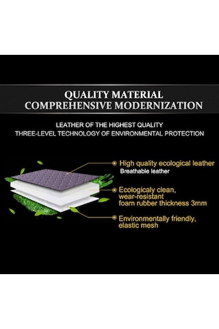 Yaozixa Siyah Pu Deri Otomobil Koltuk Kılıfı 4'lü Set - Tüm Mevsim Uygun, Korumalı Ve Dekoratif