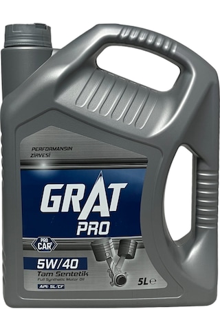 Grat Pro 5W-40 Tam Sentetik Motor Yağı 5 L