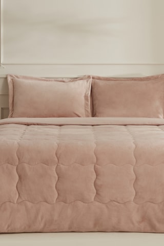 Karaca Home Flufy Çift Kişilik Soft Dream Comfort Set Pudra Pudra
