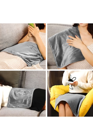 Hangfox Gri Grafen Isıtıcı Pad 30x60cm - Ipx7 Su Geçirmez, Yıkama Uygun, 10w, Akıllı Sabit Sıcaklık, Type-c Usb, Ev Kullanıma Uygun, Uzun Kızılötesi Isıtma Terapi, Isıtıcı Yorgan, Oturma Yeri Isıtıcı Gri