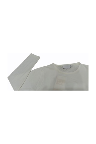 Özdemirli Bebe Basic Düz Bisiklet Yaka Uzun Kollu Likralı Badi Sweat T-shirt Krem