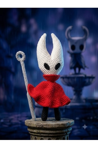 Hornet Amigurumi Örgü Oyuncak - Koleksiyonluk Gamer Figür 23 Cm