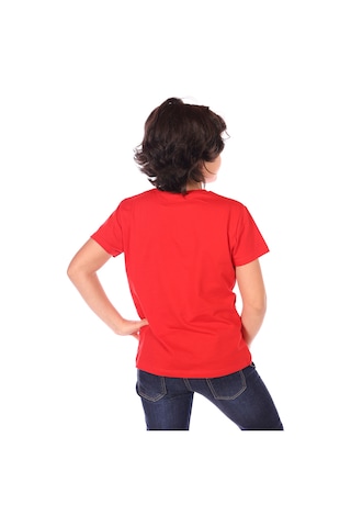 Toontoy Kids Toontoy Erkek Çocuk Kafes Baskılı Tişört Kırmızı