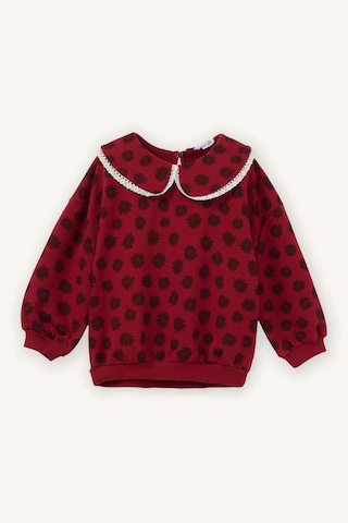 Defacto Dantel Yaka Detaylı Çiçekli Sweatshırt Kız Bebek G8153A526SP
