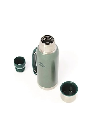 1 Litre Kapasiteli Klasik Termos - Yüksek Isı Yalıtımı Açık Beyaz