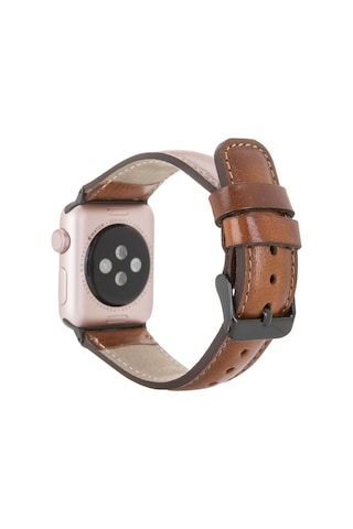 Apple Watch Uyumlu Deri Kordon 38-40-41mm Rtst2ef Taba