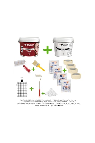 Polisan Elegans Extra 15Lt + Polisan Tavan 17,5 Kg. Ve Hediyeleri