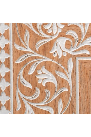 Çiçek Desenli Ahşap Fotoğraf Çerçevesi