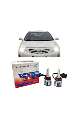 Toyota Corolla E150 Led Xenon Uzun Far Ampulü Hb3 Duo Yeni Seri Beyaz 2007-2013