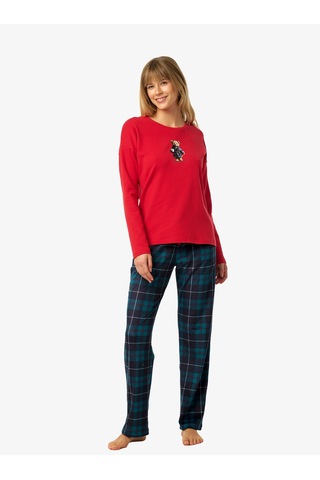 Blackspade Kadın Polar Pijama Takımı 52257 - Kırmızı