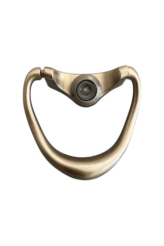 Homdep Dürbünlü Çelik Kapı Damla Model Taktak Tokmağı Delik Çapı 2,5cm Renk: Gümüş Gri