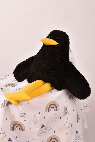 Sevimli Peluş Çocuk Uyku Arkadaşım - 50 Cm Çocuk Bebek Oyun Uyku Arkadaşı Duffy Ördek Karga Siyah