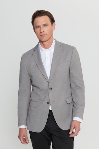 Erkek Vızon 360 Her Yöne Esneyen Slim Fit Dar Kesim Çizgili Kapak Cepli Blazer Ceket Vizon