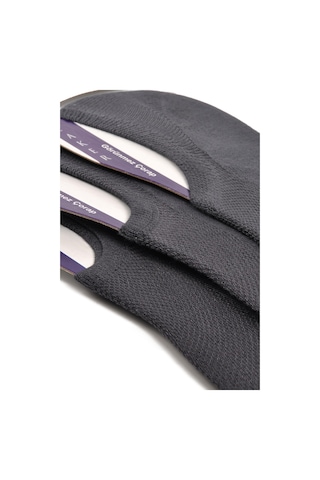 Füme Unisex Çorap 24k005 3'lü Babet Çorap Füme