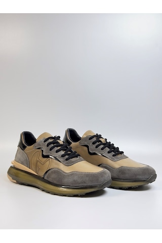 Daytex Premium Hakiki Deri Erkek Sneaker İthal Hava Tabanlı Vizon