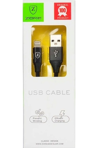 Zore Metal Uçlu Lightning Usb Kablo