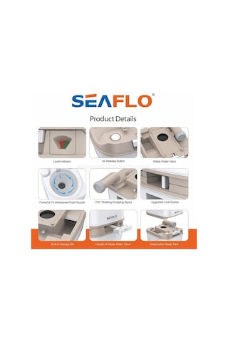 Seaflo Portatif Tuvalet Modern V-pro 18 Litre-593