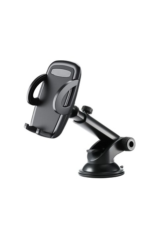 Youtek Siyah Oto Telefon Tutucu, Otomatik Kilitleme, Çok Açı Görünüm, Cam/sabitleyici Uyumlu, Tek El Kullanıma Uygun