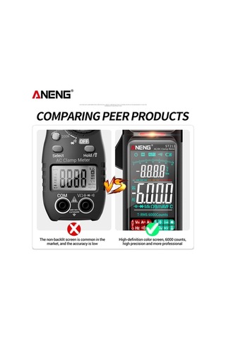 Dancemonkey Aneng St212 Akıllı Pensampermetre: 6000 Gösterim, 400a Ampermetre, Ncv, Pratik Voltmetre