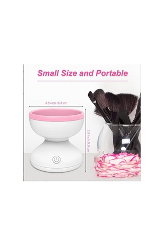 Dianziye Makeup Fırçası Otomatik Temizleyici - Usb Şarjlı Elektrikli Fırça Temizleme Aleti - Pembe Renkli Pratik Kişisel Bakım Aracı