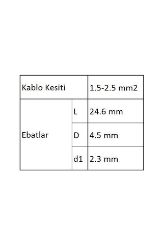 Gby252 Ek Muf Izoleli Kablo Ucu 100 Adet