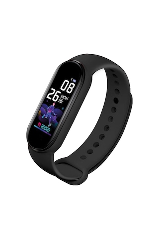 Polosmart Pbs163 Akıllı Bileklik Bluetooth 5.1 Dokunmatik Tuşlu Titreşimli Spor Bilekliği Siyah