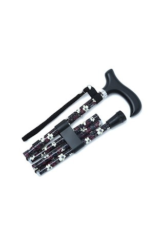 Mf606 Katlanır Baston B044-8361-bordo Çiçekli - Standart