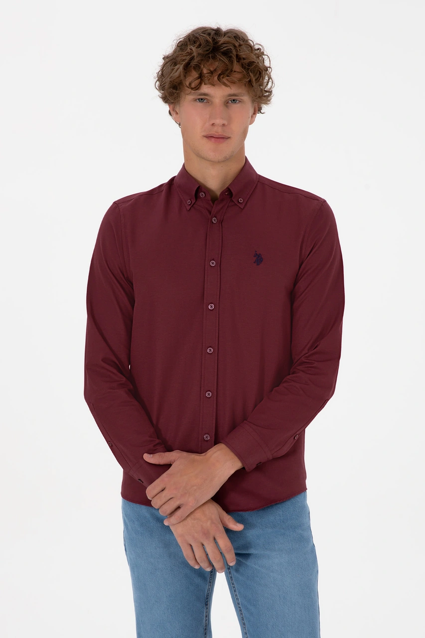 U.s. Polo Assn. Erkek Plum Gömlek Basic 50316723-vr177 New Plum