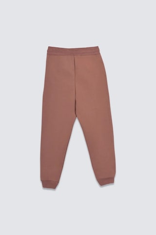 Bunny Hopp 2 Iplik Şardonlu Düz Renk Beli Bağcıklı Cepli Unisex Çocuk Eşofman Altı Taba