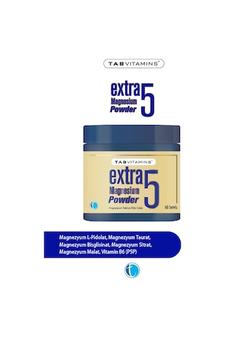 Tabvitamins Extra 5 Magnezyum Powder 60 Servis