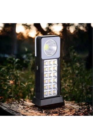 Buffer Güneş Enerjili Veya Usb Şarj Edilebilir Acil Durum Işığı 3w Siyah