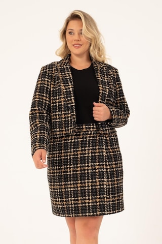 Astarlı Crop Tüvit Ceket-1741-siyah Siyah