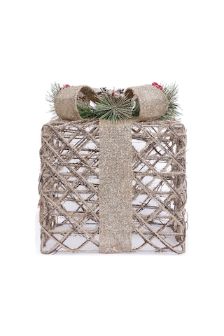 Yargıcı Işıklı Yılbaşı Süsü 15x15x15 Cm 25knha1126t St