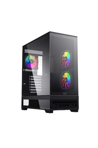 Havit CF925 Tamperli Cam 3 RGB Fanlı Oyuncu Bilgisayar Kasası Siyah