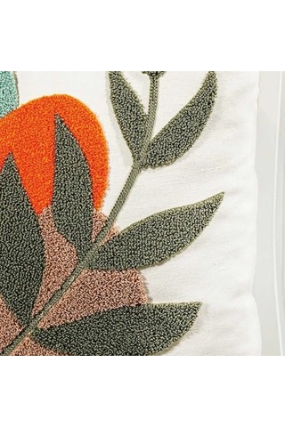 Kırlent Kılıfı - Beyaz - 45x45 Cm Çok Renkli