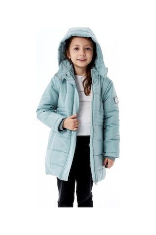 Benitto Kids Kız Çocuk Kapüşonlu Kışlık Şişme Mont 51355 Yeşil